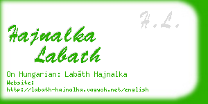 hajnalka labath business card